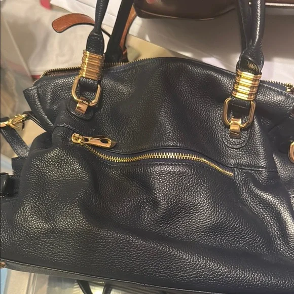 Black Leather Handbag - Picture 4 of 6